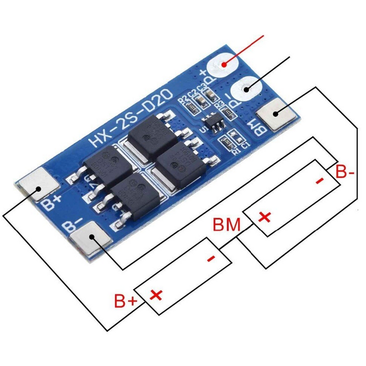 2S 13A 7.4V Lithium Battery 18650 BMS Charger Protection Board