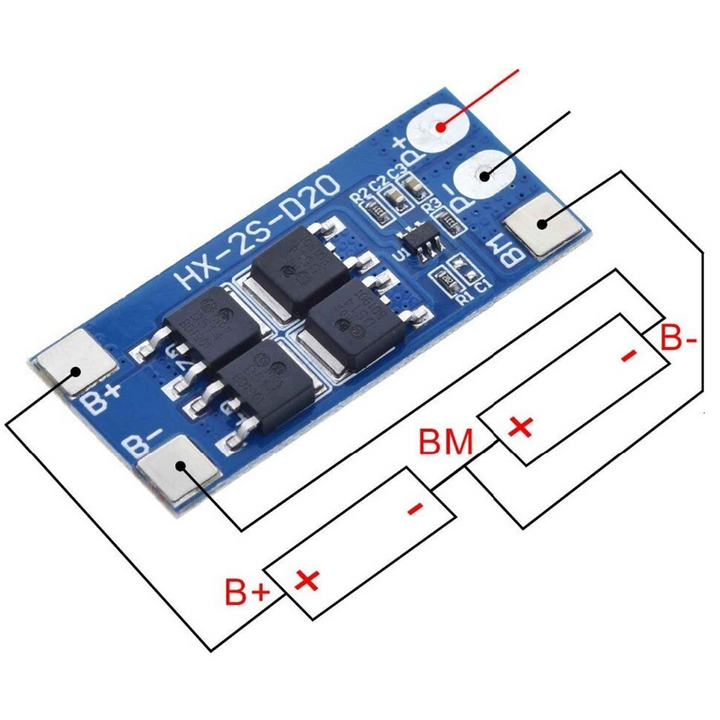 BMS - 2S 13A 8.4V Lithium Battery 18650 BMS Charger Protection Board