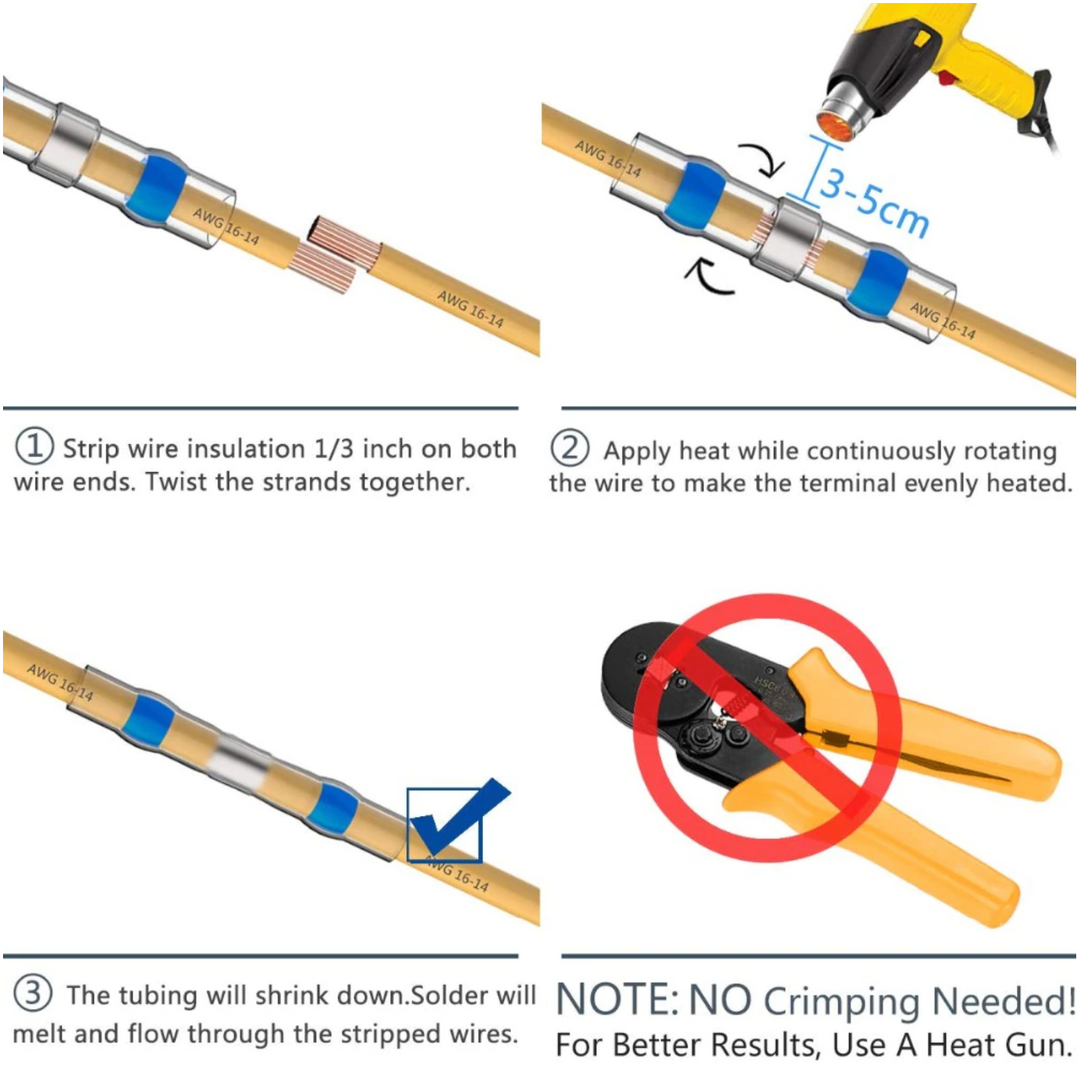 Heat Shrink Crimp Terminal - White