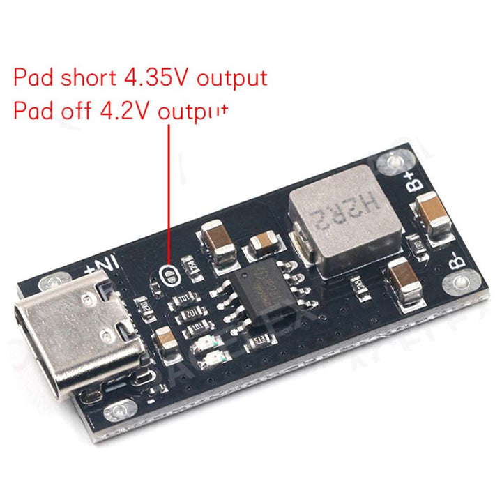 18650 Battery Charger Board - Type C USB High Current 3A 18650  Lithium Battery Fast Charger CCCV 5V to 4.2V