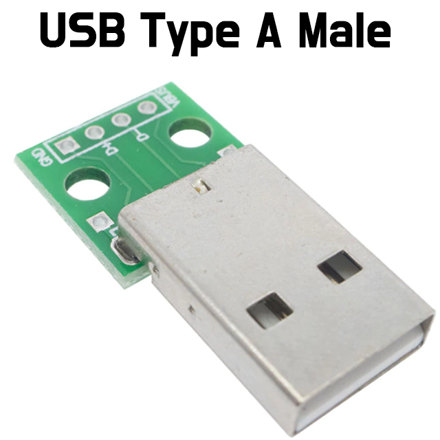 USB Type A Male Socket Breakout Board