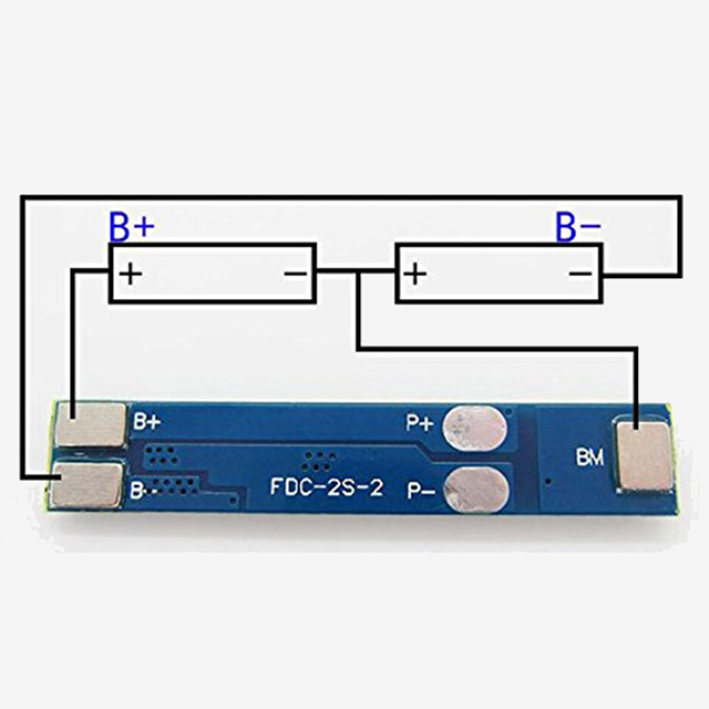 BMS - 2S 3A  Battery Charger Board - Lithium Battery 18650 Charger Protection Board