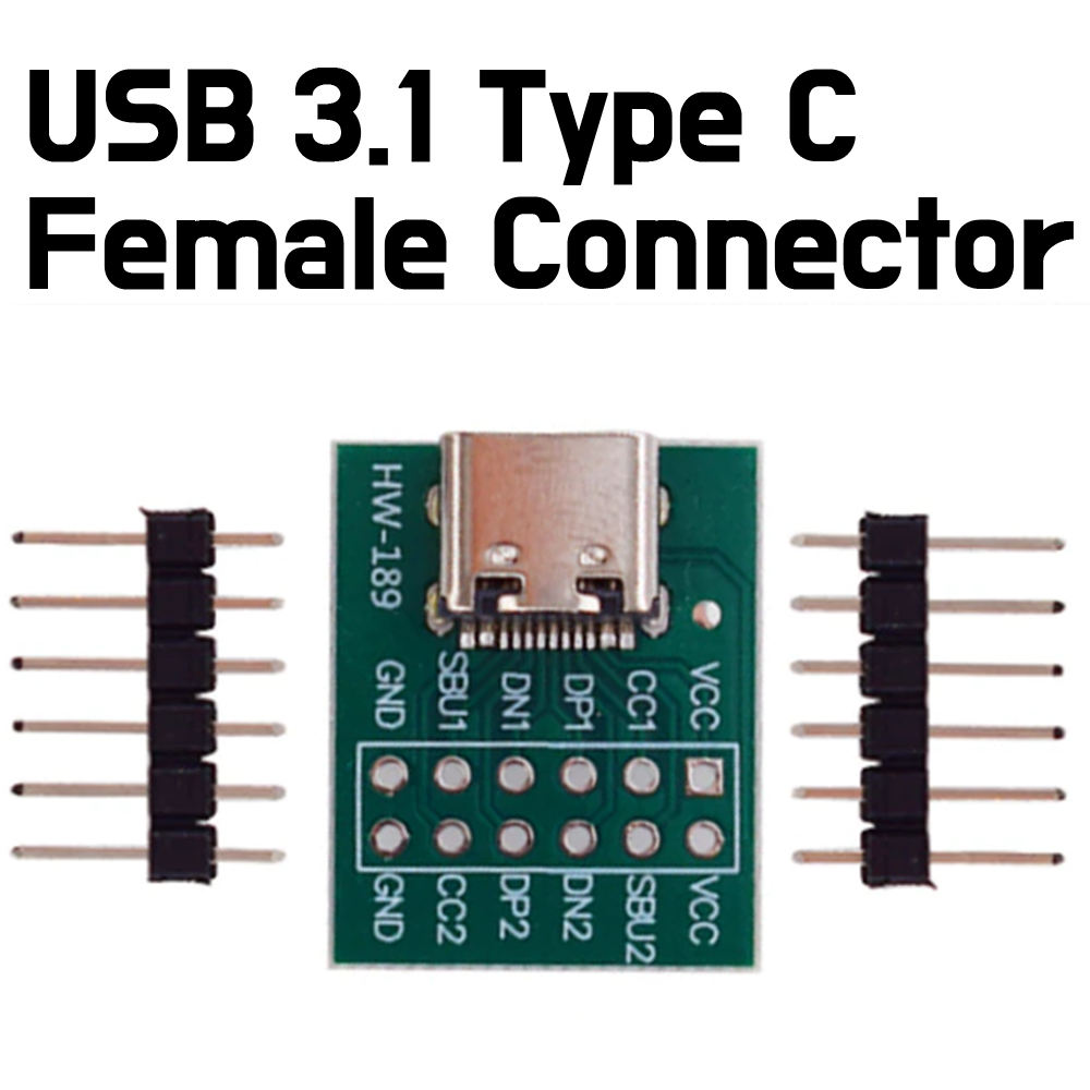 USB 3.1 Type C Female Breakout Board
