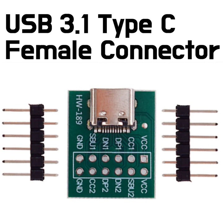 USB 3.1 Type C Female Breakout Board