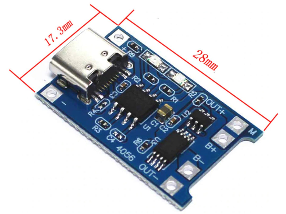 C Type TP4056 5V 1A Micro USB 18650 Lithium Battery Charging Board Charger