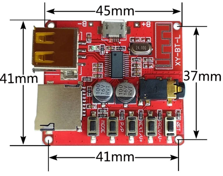 Bluetooth Decoder Board - U Disk, TF Card support