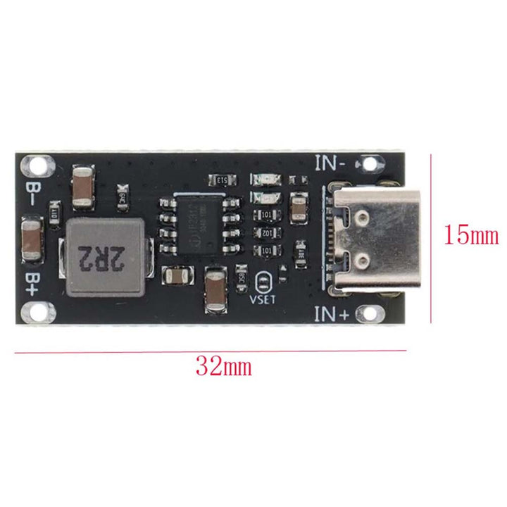 18650 Battery Charger Board - Type C USB High Current 3A 18650  Lithium Battery Fast Charger CCCV 5V to 4.2V