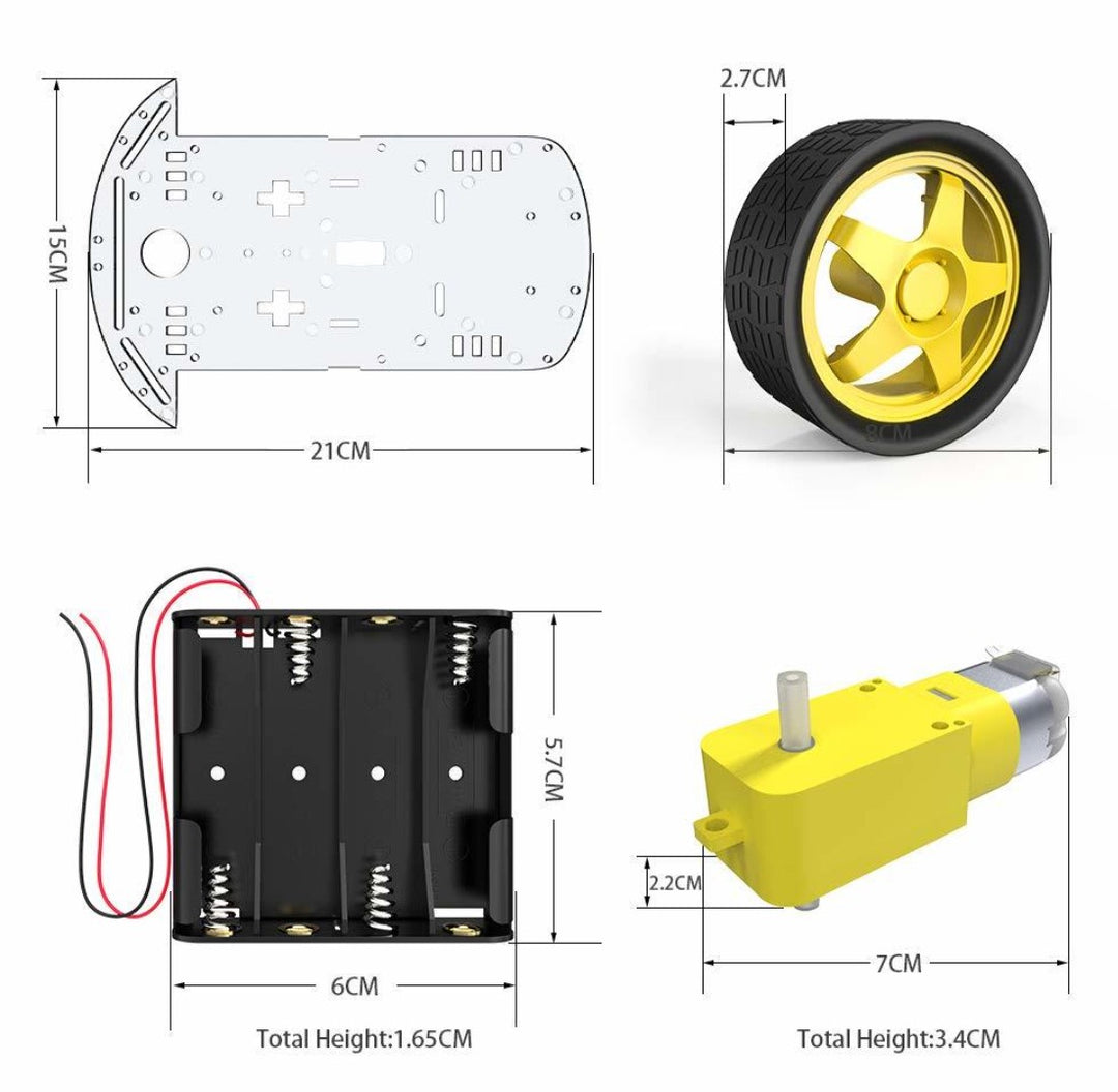 Smart Robot Car Chassis /Tracing Car Box Kit Speed Encoder Send The Battery Box