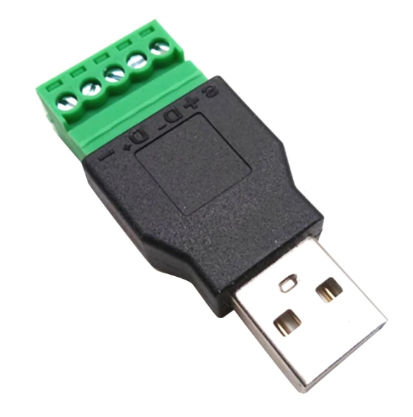 USB Male To 5 Screw Terminal