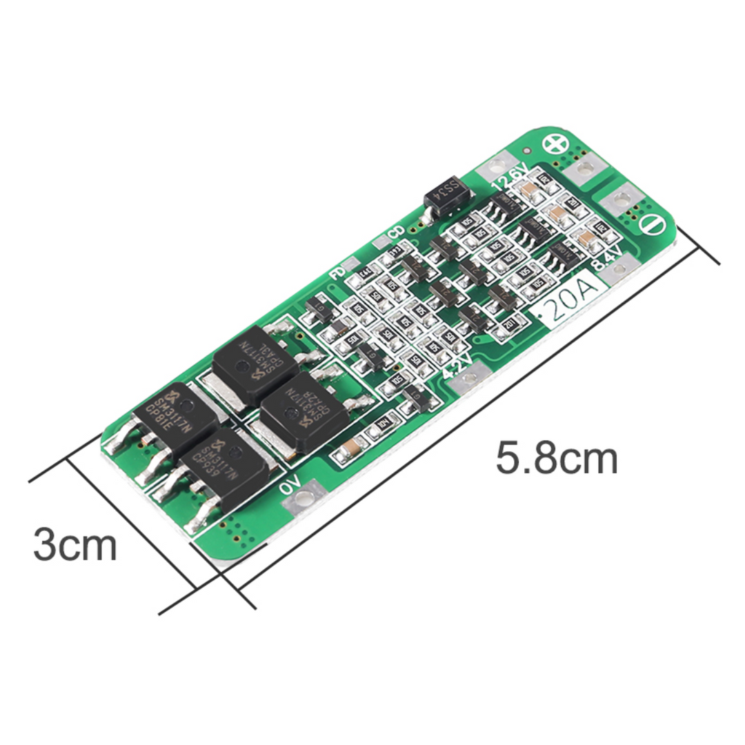 BMS - 3S 20A Lithium Battery 18650 BMS Charger Protection Board