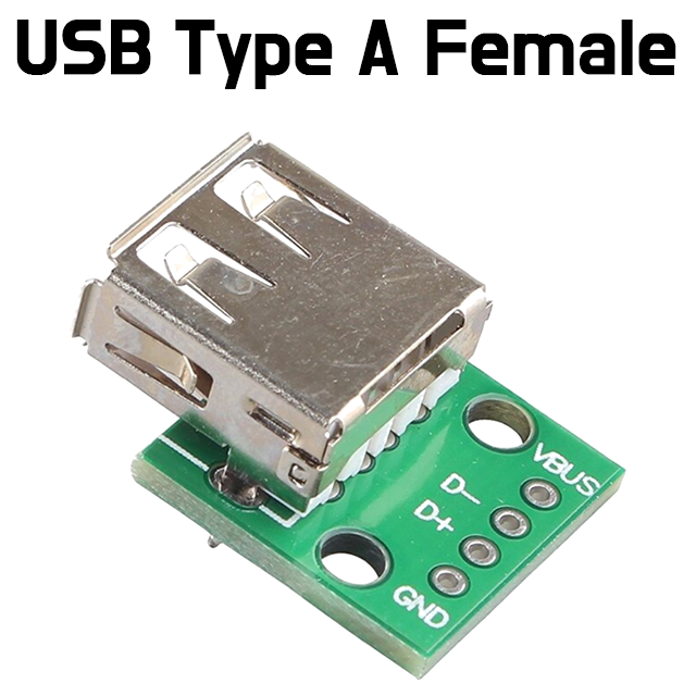 USB Type A Female Socket Breakout Board