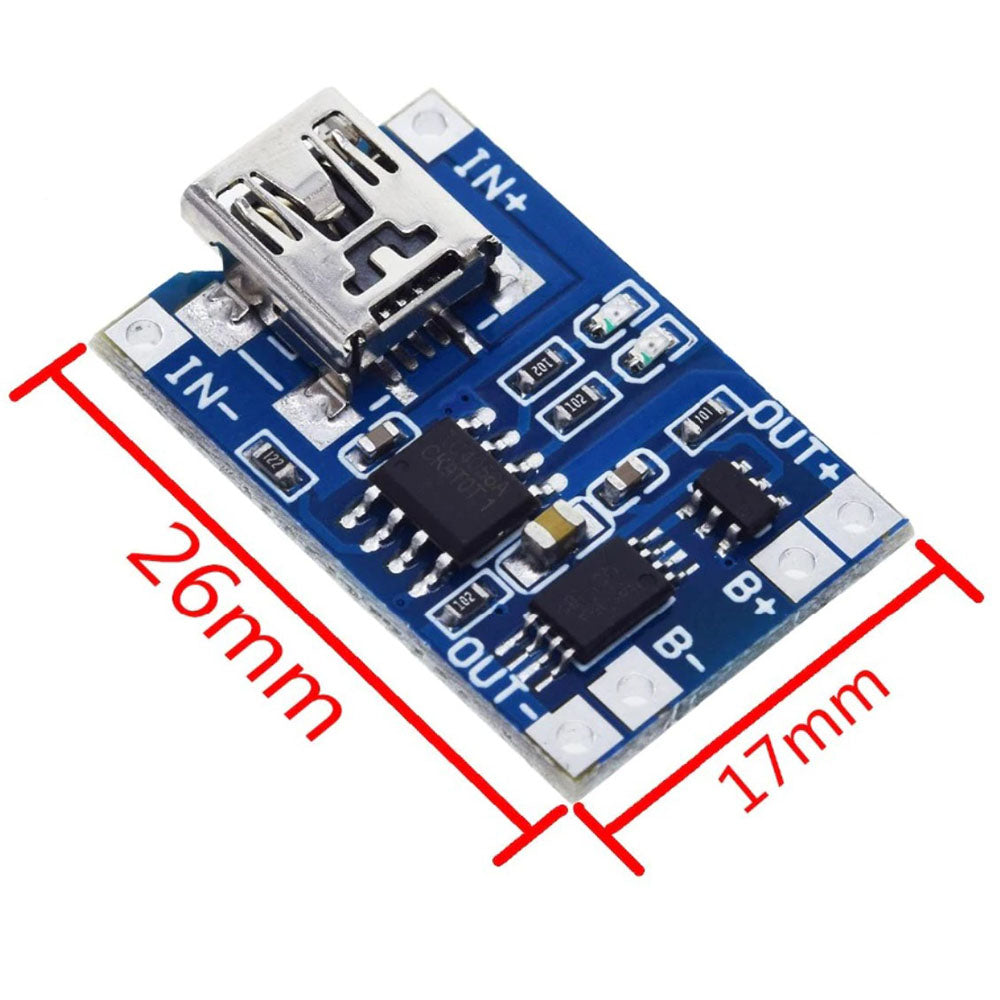 18650 Battery Charger Board- 1S 1A with Protection