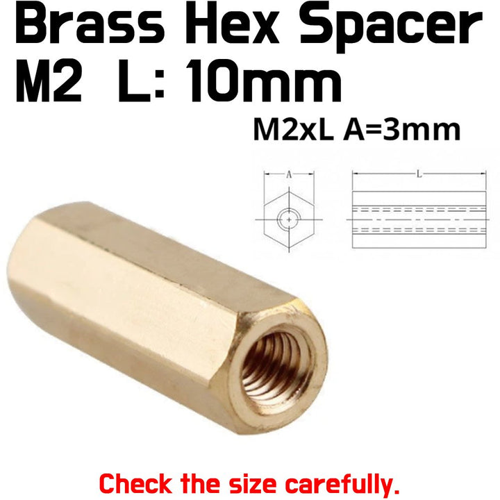 Brass hexagon spacer hex pillar - 4mm ~ 20mm - ePartners
