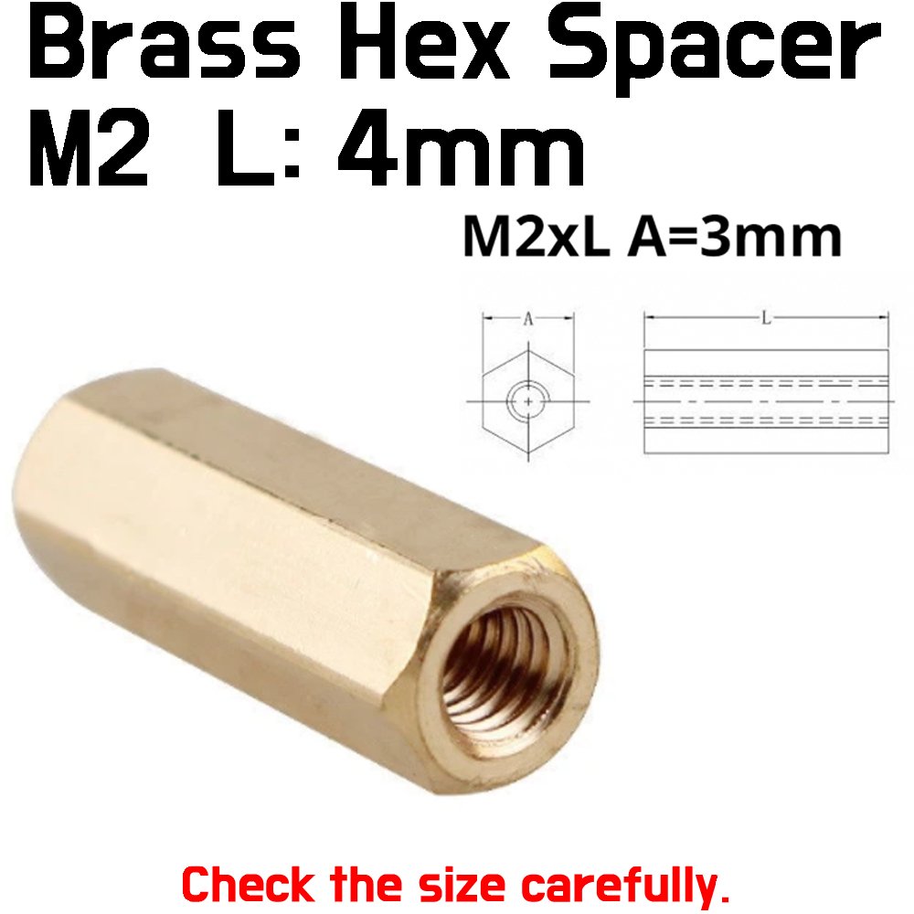 Brass hexagon spacer hex pillar - 4mm ~ 20mm - ePartners
