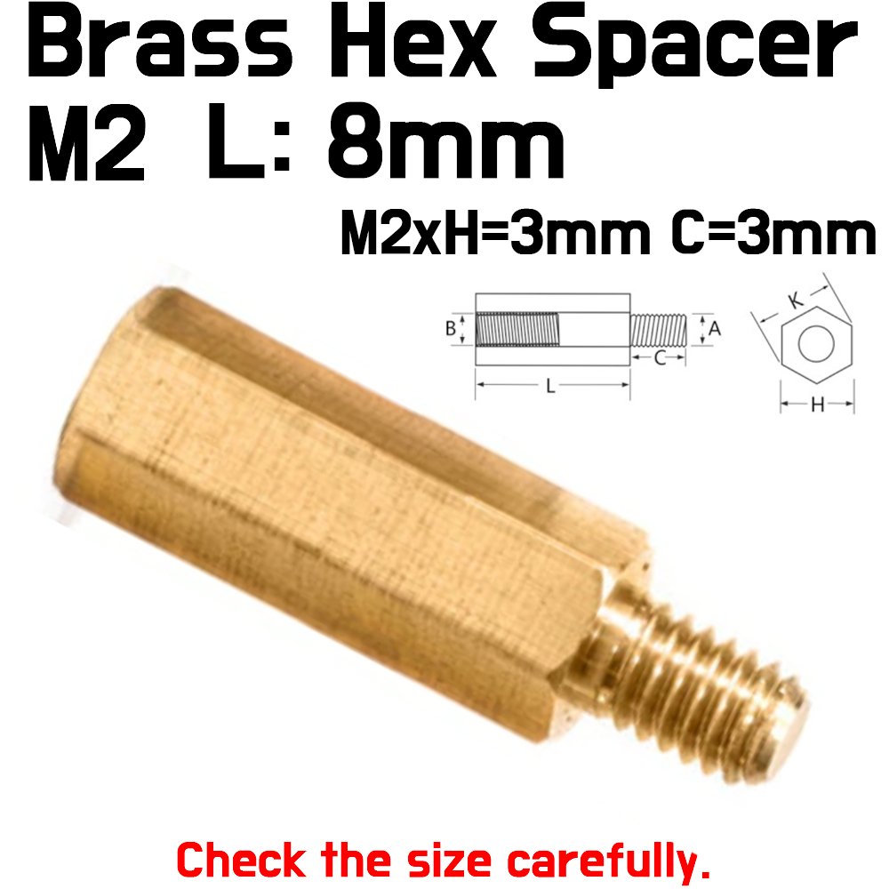 Brass hexagon spacer hex pillar - 4mm to 20mm - ePartners