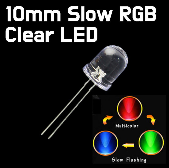 Flashing LED Diode RGB Colour Flicker Clear - Fast/Slow - ePartners