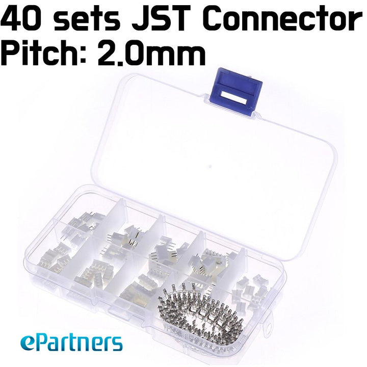JST Connector / 40 sets Wire Kit with Plastic Box - 2.0mm - ePartners