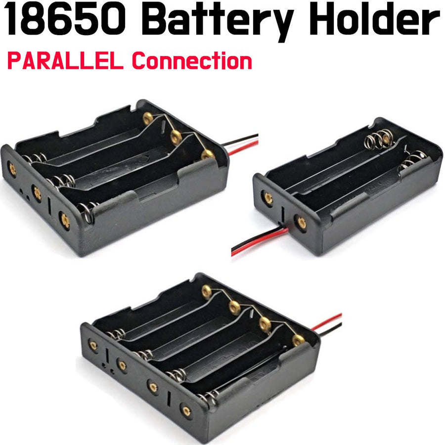 Parallel 18650 Power Battery Storage Case Box Holder With Leads - ePartners