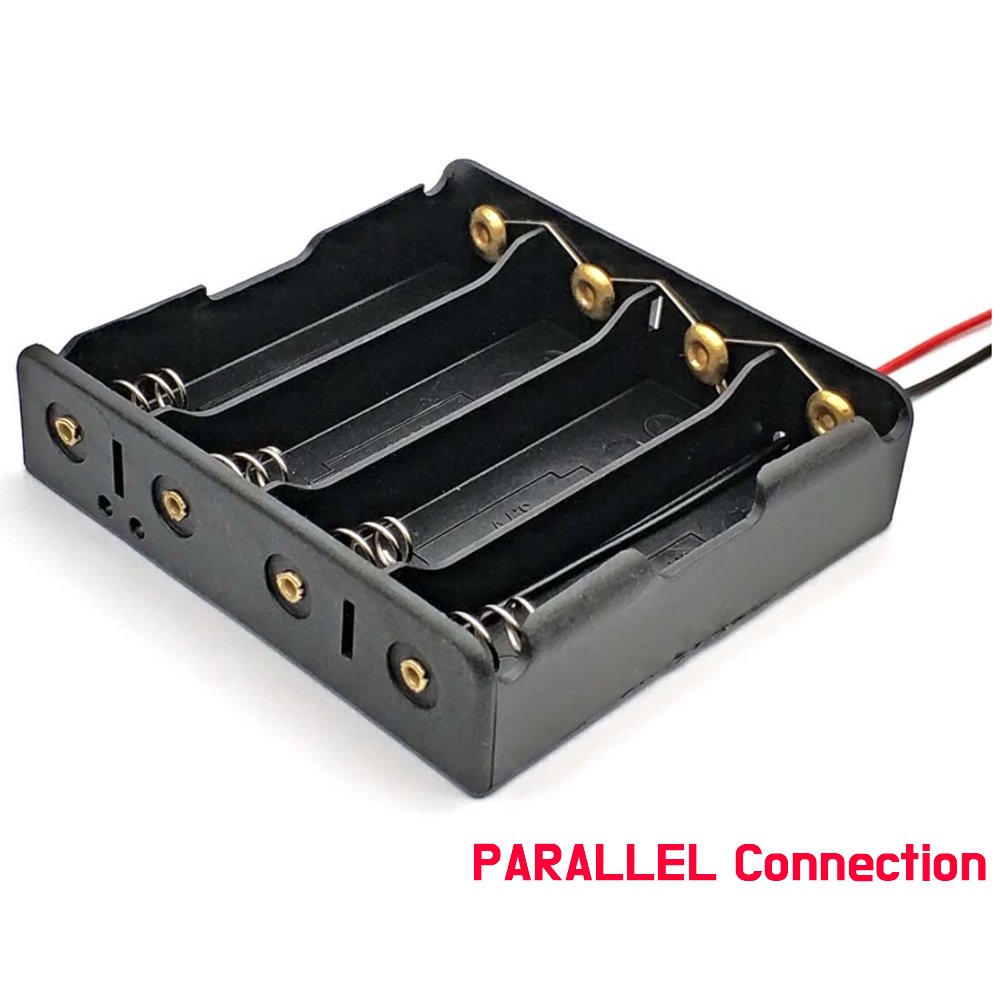 10 Portabatterie 18650 In Plastica – Supporto Parallelo 3.7V Per 1/2/3/4 Batterie (Batterie Non Incluse)