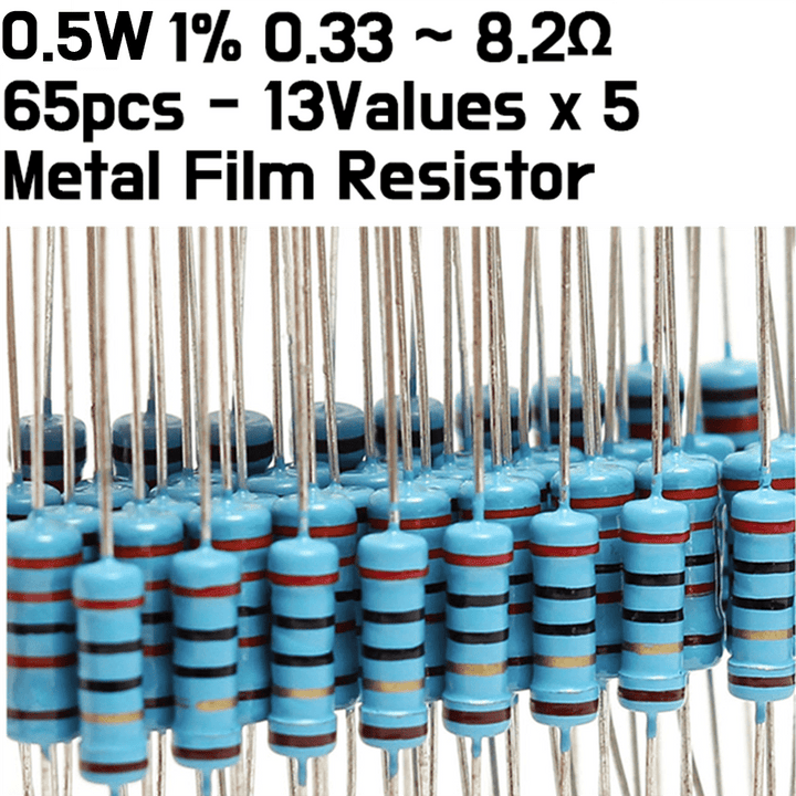 Resistor Kit - DIP metal film Resistor Kit - 13values x 5pcs=65pcs - ePartners