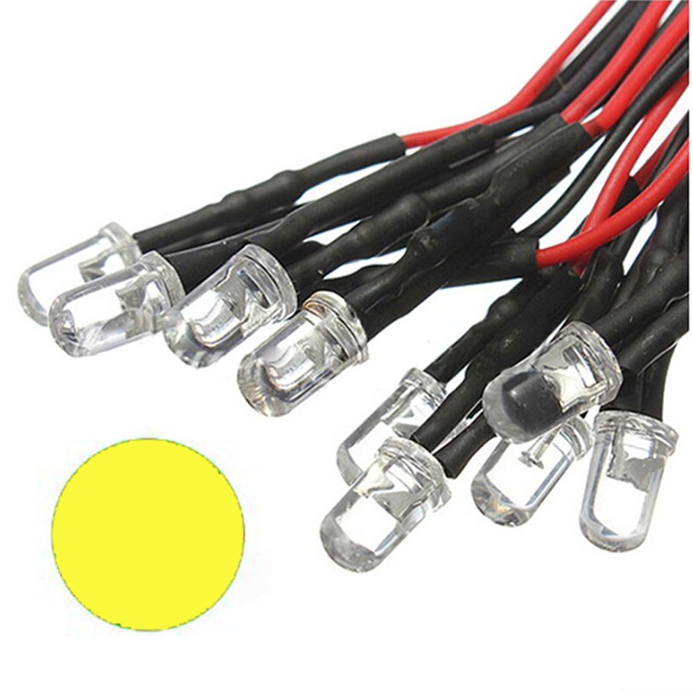 Round Pre-wired Water Clear LED - 5mm 12VDC - ePartners