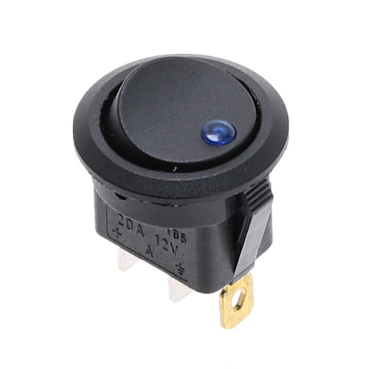 Round Rocker Toggle LED Switch SPST ON/OFF Switches 20A 12V - ePartners