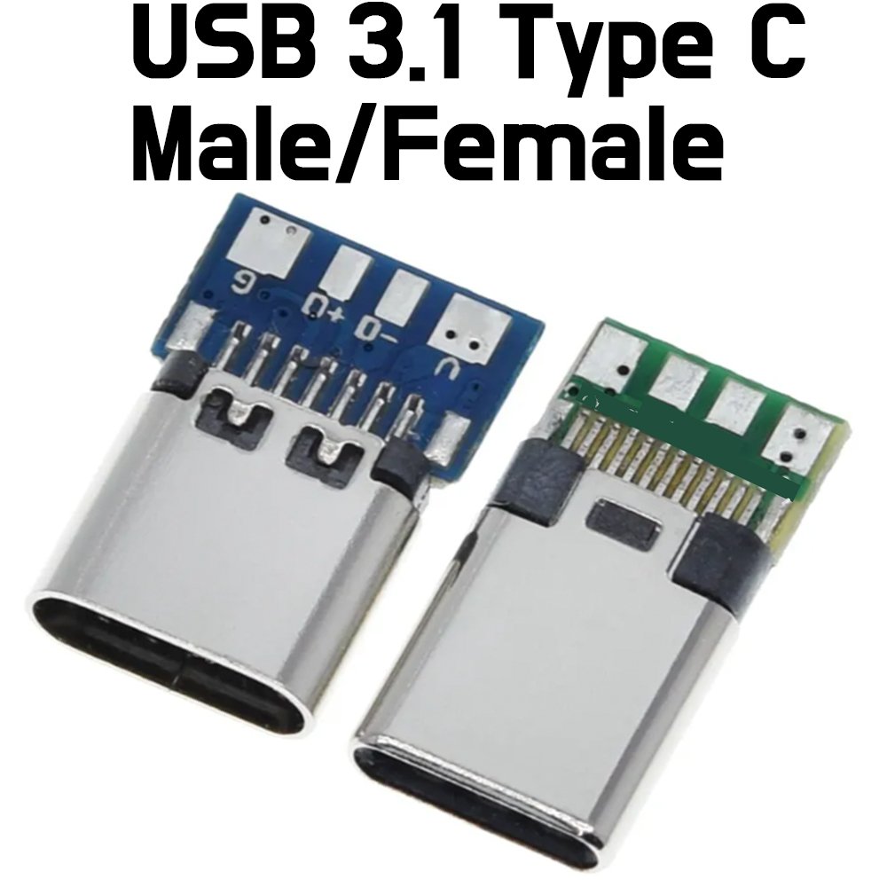 USB 3.1 Type C Socket Breakout - Female & Male - ePartners